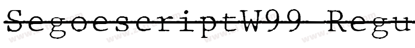 SegoescriptW99 Regul字体转换